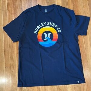 Hurley Surf Co. Men's Navy Blue Graphic Tee